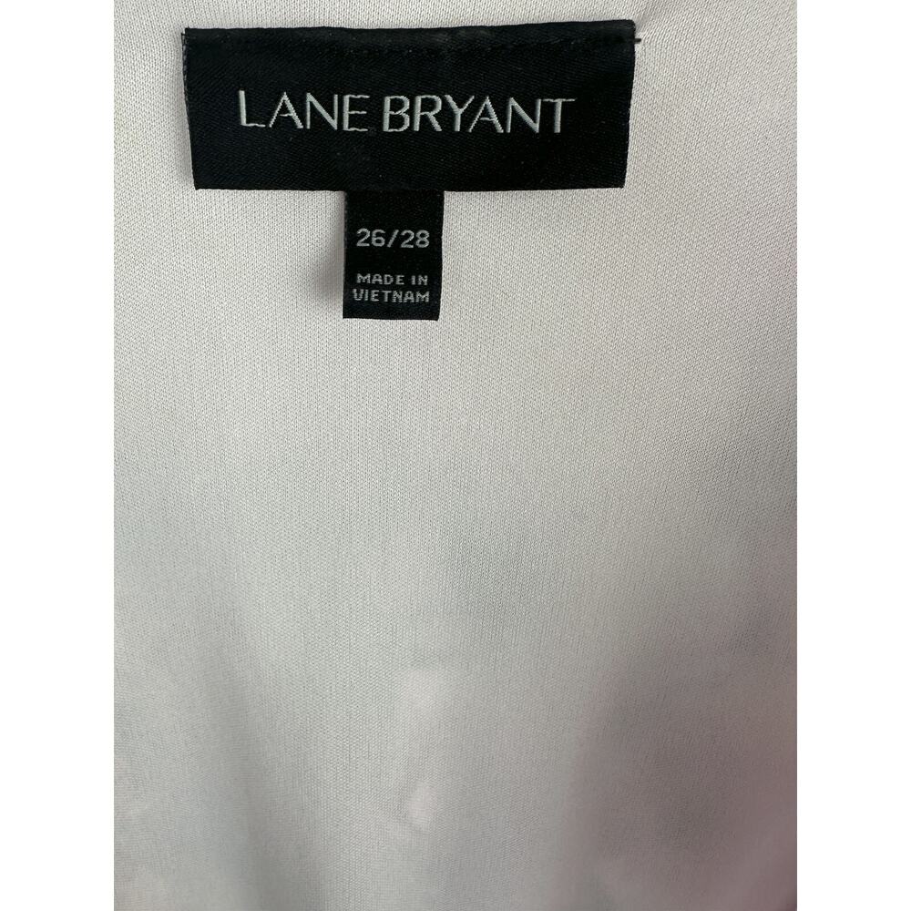 Lane Bryant Floral Ruffle Smocked Dress Plus Size 26/28 Wedding Bridal Shower - Picture 10 of 16